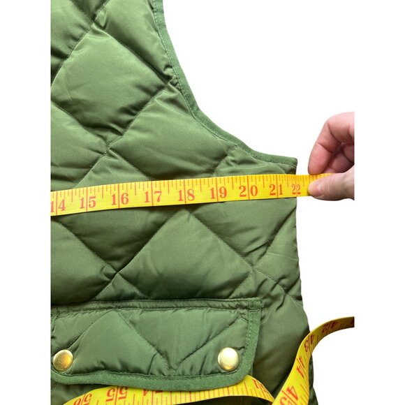 Woolrich Quilted Green Puffer Vest L/G Duck Down Womens Preppy Fisherman Gorp - Picture 2 of 6